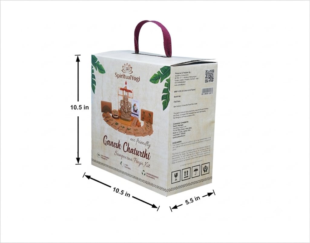 SpiritualYogi Clay Ganesha Puja Kit(9inch to 12inch)