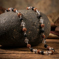 German Silver Cap Rudraksha karungali Spatika Maala 6mm