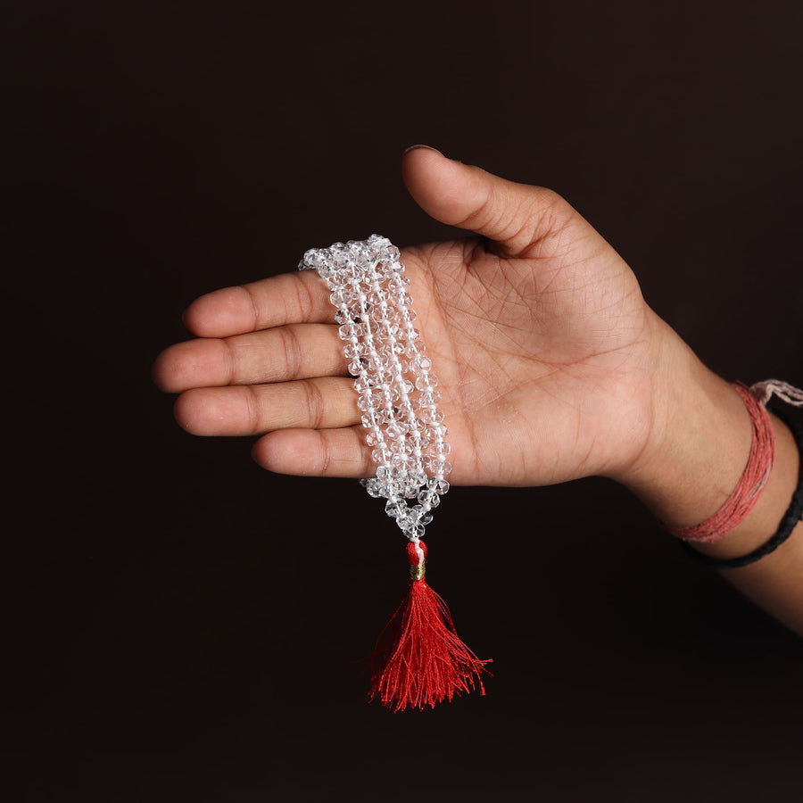 Natural Sphatik Jaap Mala – 100% Original for Meditation, Healing & Chanting (Lab Tested)