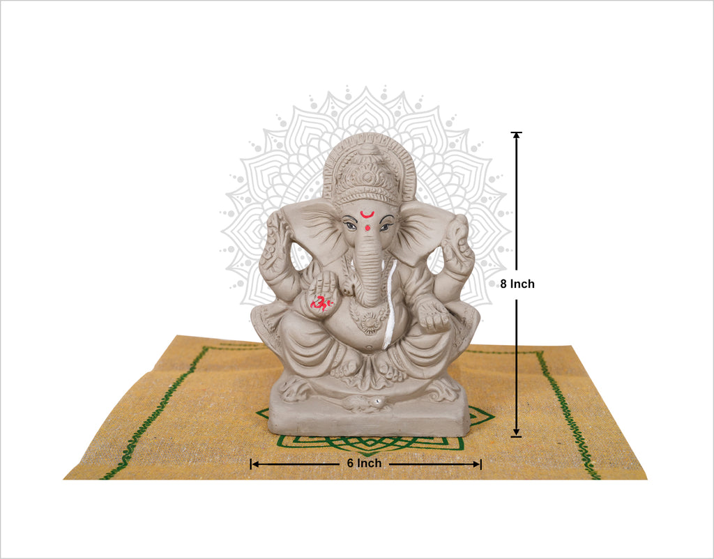 SpiritualYogi Clay Ganesha (9inch to 12inch)
