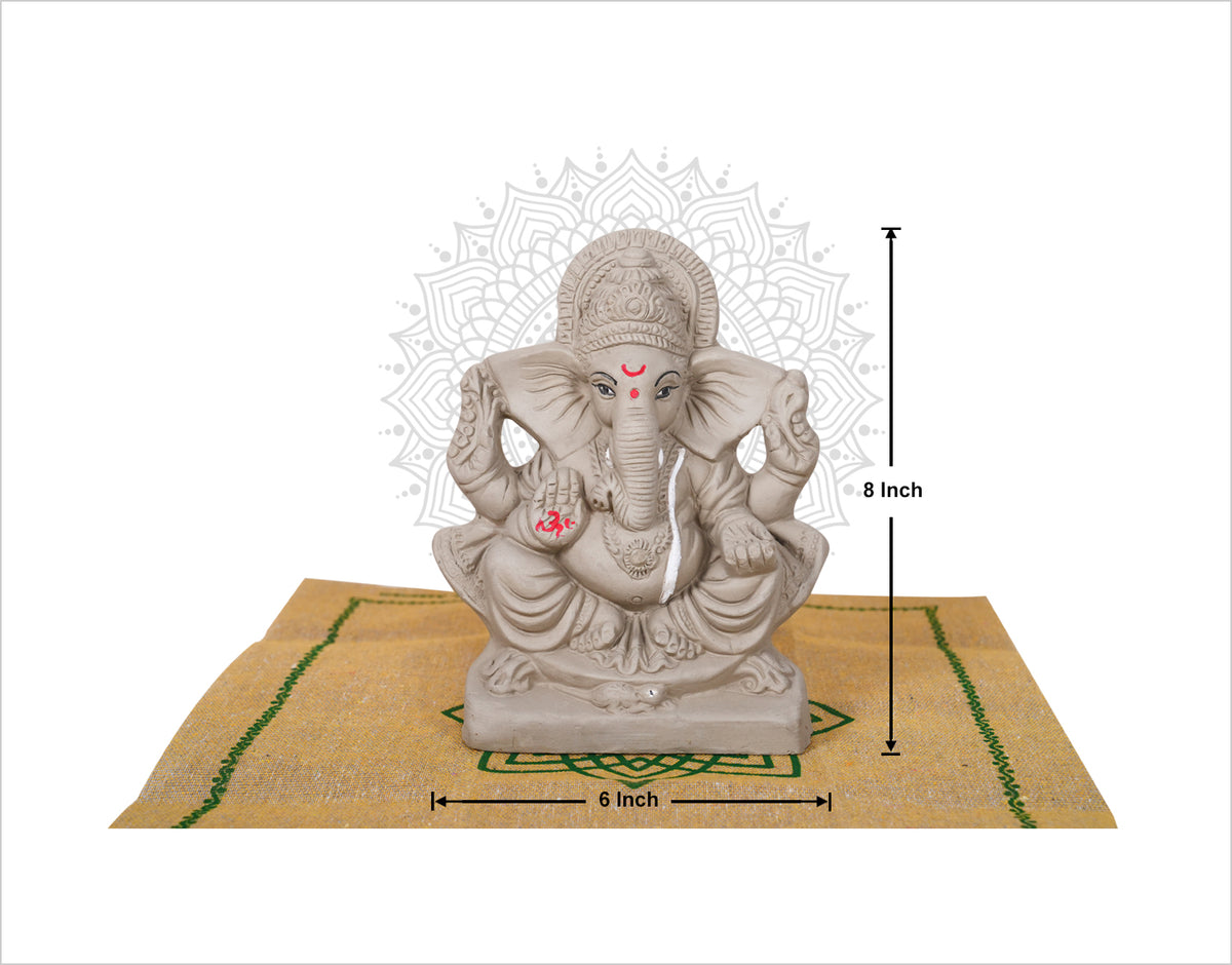SpiritualYogi Clay Ganesha (9inch to 12inch)