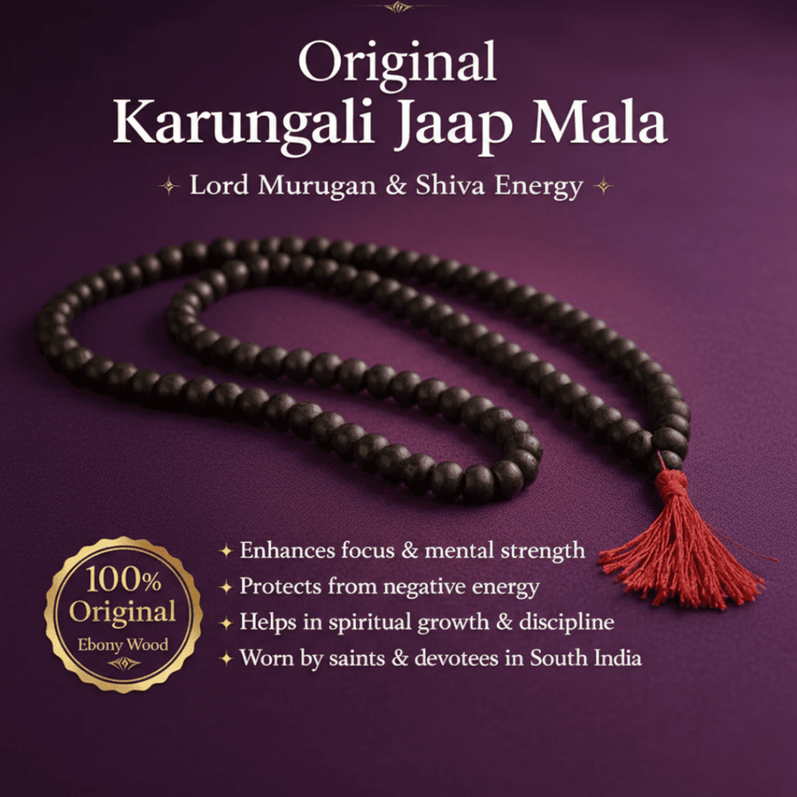 Original Karungali Maala 6mm-Positive Vibes & Divine Energy — attracts good fortune, confidence, and spiritual grace