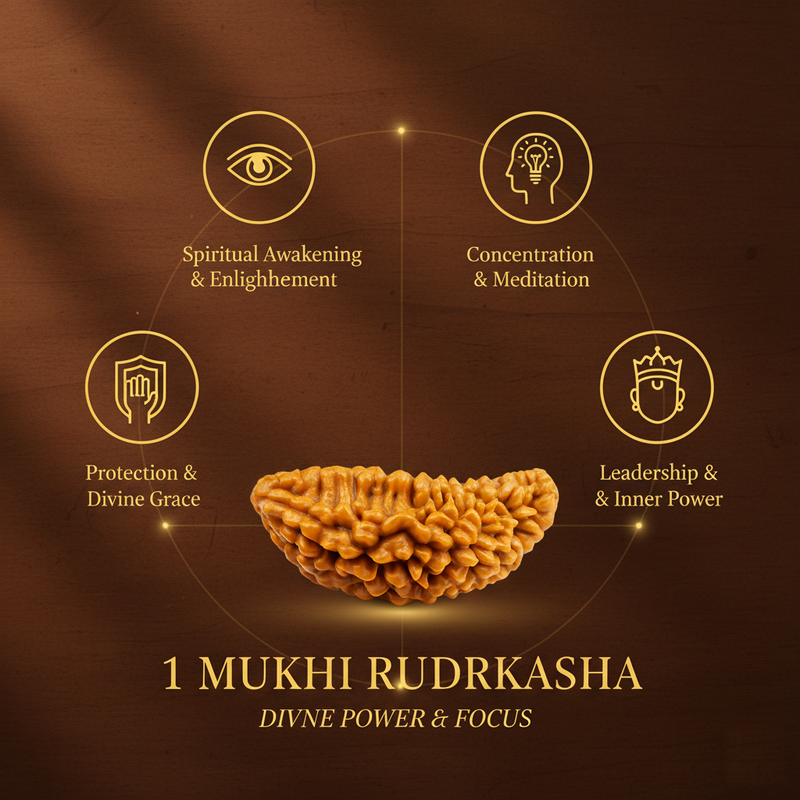 Authentic 1 Mukhi Rudraksha (Ek Mukhi) - Nepal Origin, Lab Certified