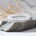 Premium 100% Pure Natural Spatika (Clear Quartz) Healing Bracelet - Energized Crystal for Focus & Peace