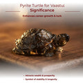 Natural Pyrite Turtle Figurine for Vastu & Hand-Carved Pyrite Tortoise for Wealth, Protection, and Stability