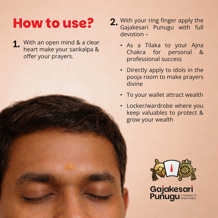 Original Gajakesari Pure Punugu | Sacred Temple Fragrance Paste Infused with Saffron for Puja & Deity Anointment