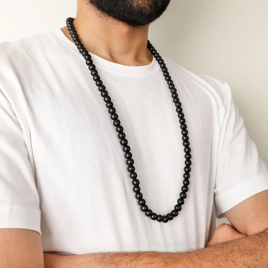 Original Karungali Malai (108+1 Beads) – Certified Pure Black Ebony Wood Mala for Men & Women – Energized Japa & Meditation Garland for Protection & Positive Energy