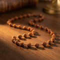 Original 5 Mukhi Rudraksha Mala in Pure Copper Wire (54+1 Guru Bead) – Handcrafted Natural Panchamukhi Japa Mala for Daily Wear, Chanting & Meditation